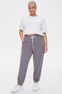 GREY Plus Size French Terry Joggers, image 1