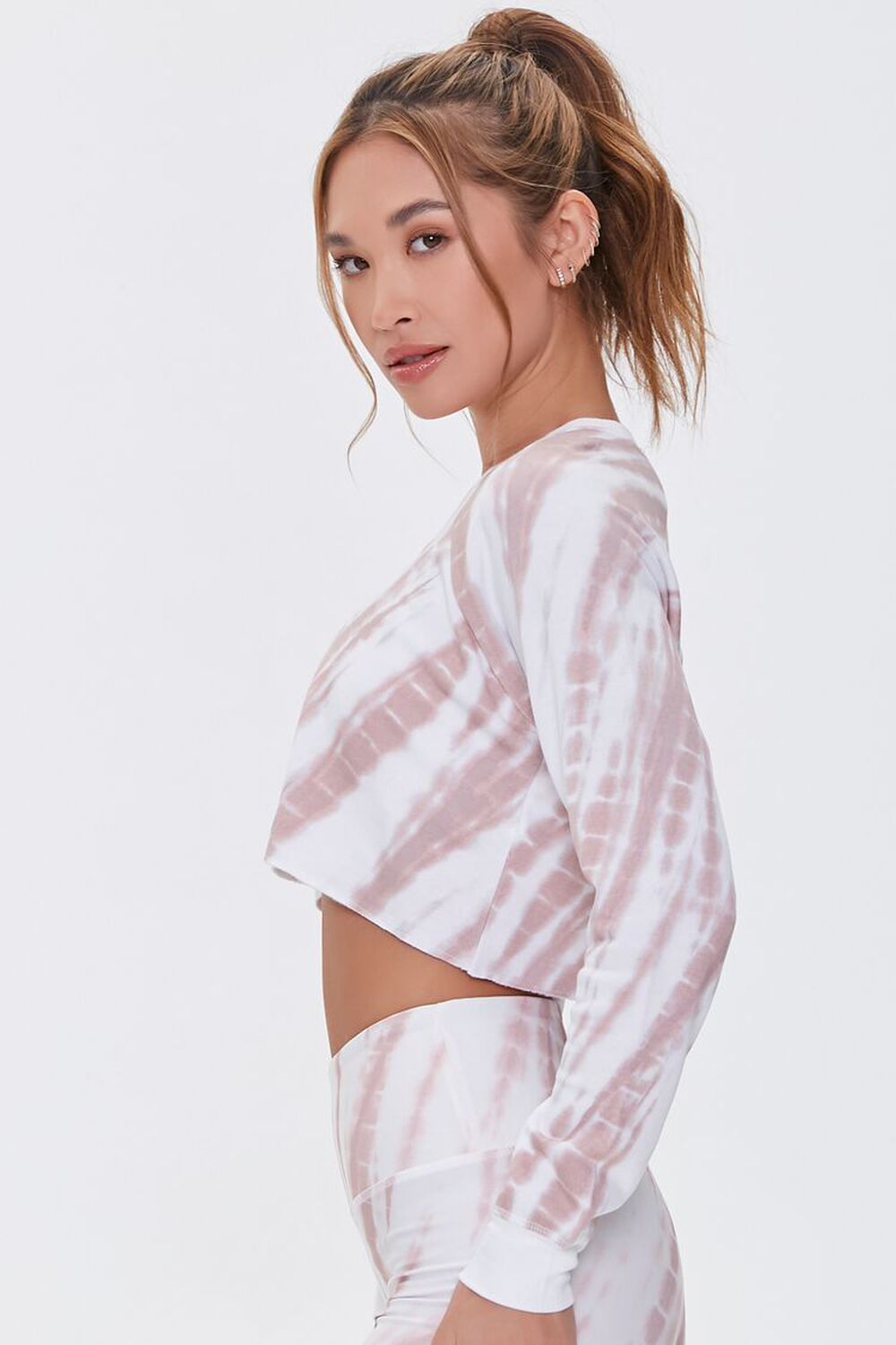 ROSE/WHITE Active Tie-Dye Pullover, image 2