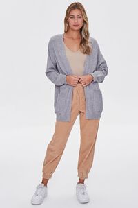 HEATHER GREY Open-Front Cardigan Sweater, image 4