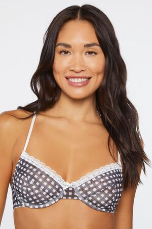 Forever 21 Women's Mesh Butterfly Underwire Bra Small