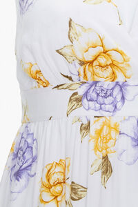 IVORY/MULTI Plus Size Floral Print Halter Dress, image 4
