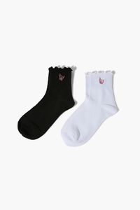 Butterfly Crew Sock Set - 2 pack, image 2