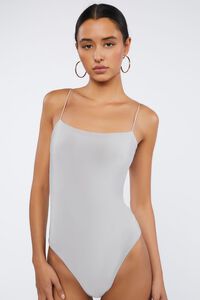 NEUTRAL GREY Fitted Cami Bodysuit, image 5