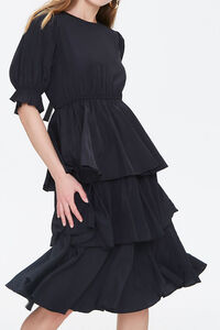 Tiered Flounce-Hem Midi Dress, image 1