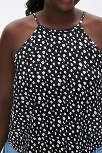 BLACK/WHITE Plus Size Spotted Cami, image 5
