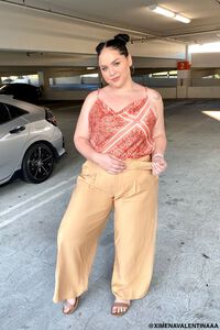 Plus Size Belted Wide-Leg Pants