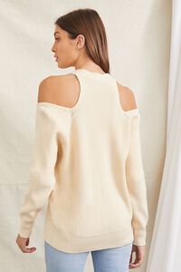 CREAM Open-Shoulder Buttoned Sweater, image 3
