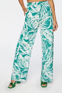 GREEN/MULTI Tropical Tie-Front Crop Top & Pants Set, image 6