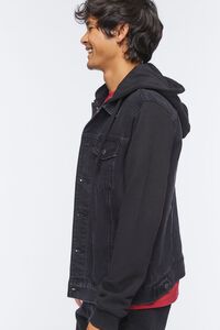BLACK/BLACK Hooded Denim Combo Jacket, image 2