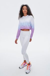 WHITE/BLUE Active Ombre Raw-Cut Hoodie, image 4
