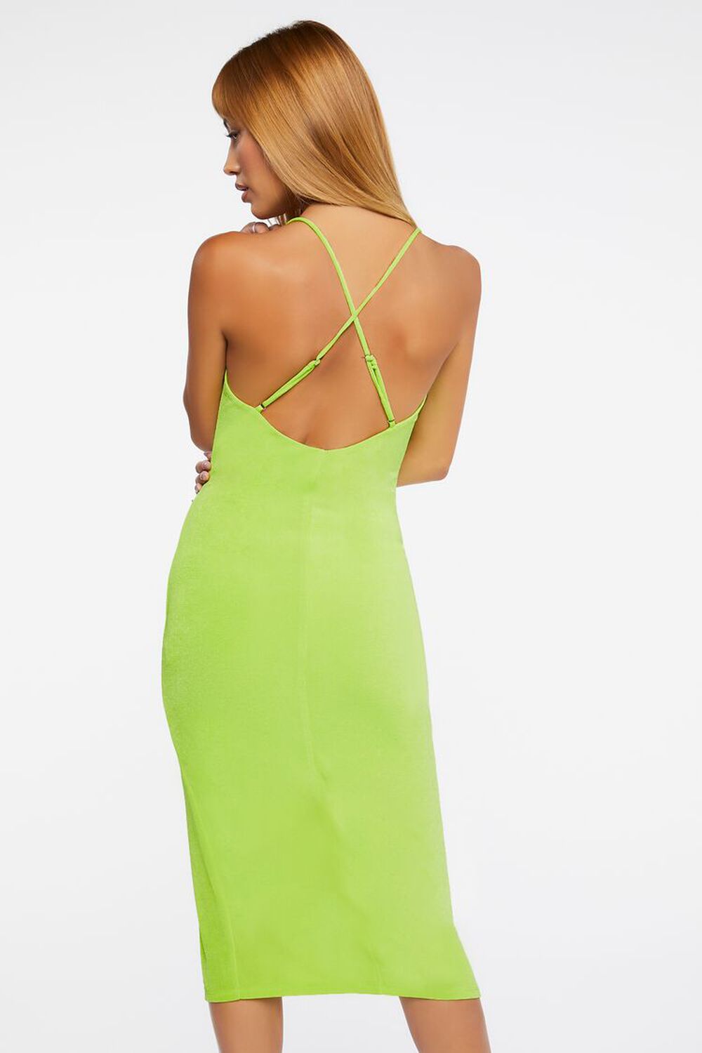 GREEN APPLE Cami Midi Slip Dress, image 3