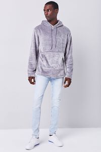 CHARCOAL Fuzzy Knit Hoodie, image 4