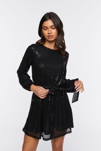 BLACK Sequin Mini Dress, image 1