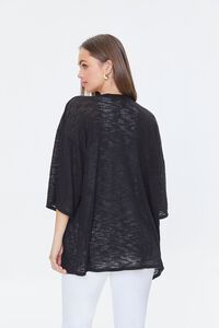 BLACK Open-Front Cardigan Sweater, image 3
