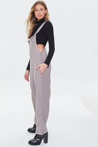 TAUPE Knotted Twill Overalls, image 2