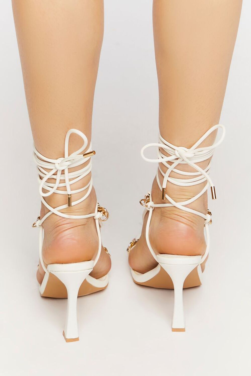 CREAM Faux Leather Strappy Chain Heels, image 3