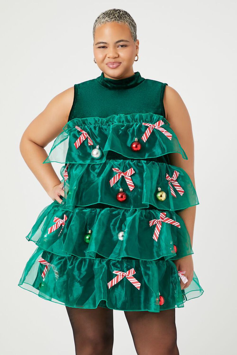 Plus Size Christmas Tree Dress