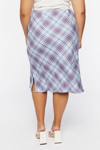 CLOUD/MULTI Plus Size Plaid A-Line Midi Skirt, image 4
