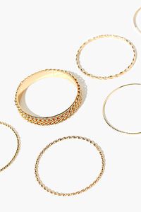 GOLD Twisted Bangle Bracelet Set, image 2