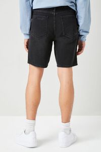 WASHED BLACK Distressed Denim Shorts, image 4
