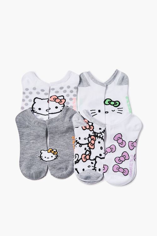 WHITE/MULTI Hello Kitty Print Ankle Socks - 5 Pack, image 2