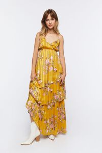 YELLOW/MULTI Floral Jacquard Maxi Dress, image 4