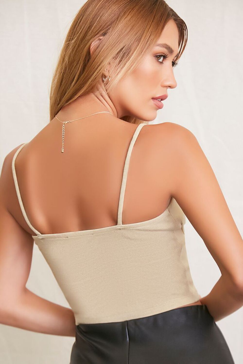 TAN Bustier Cropped Cami, image 3