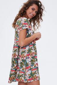 HOT PINK/MULTI Tropical Town Print Dress, image 2