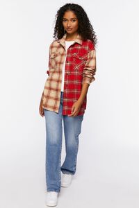 RED/MULTI Reworked Plaid Flannel Shirt, image 4