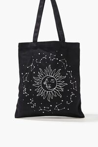 BLACK/WHITE Sun & Moon Graphic Tote Bag, image 1