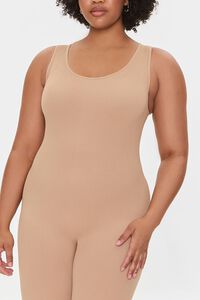 WALNUT Plus Size Fitted Tank Romper, image 5