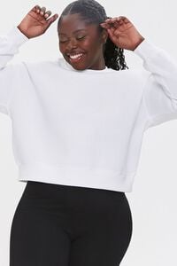 CREAM Plus Size Fleece Sweatshirt, image 1