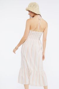 Striped Linen-Blend Midi Dress, image 3