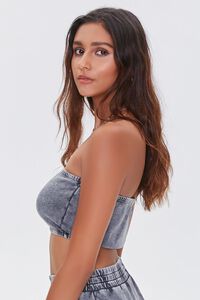 CHARCOAL Oil Wash Cropped Tube Top, image 3