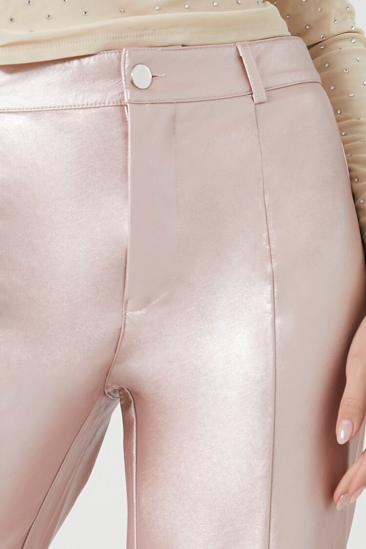 Setting Records Metallic Pink Leather Pants – Dales Clothing Inc
