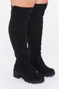 BLACK Over-the-Knee Lug Boots (Wide), image 2