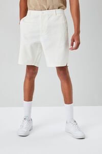 WHITE Pocket Vented-Hem Shorts, image 2