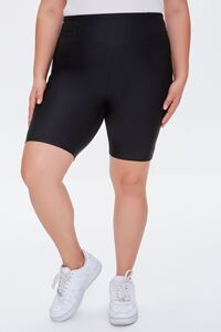 BLACK Plus Size High-Rise Biker Shorts, image 2