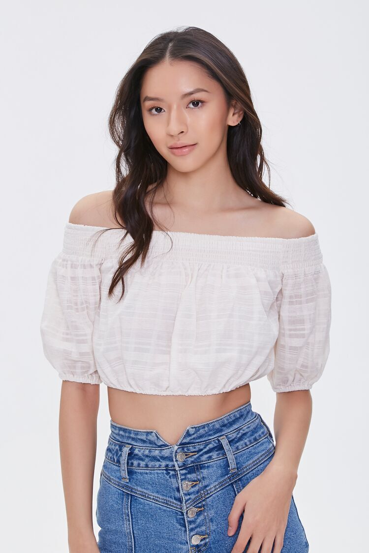 white flowy off the shoulder top