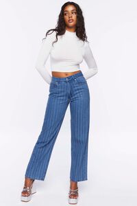 MEDIUM DENIM Rhinestone-Striped 90s-Fit Jeans, image 2