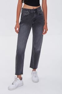 WASHED BLACK Premium Classic Mom Jeans, image 2
