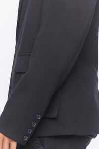 BLACK Notched Button-Front Blazer, image 6