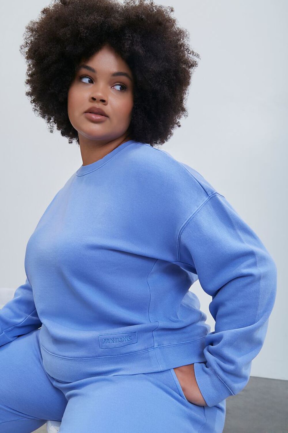 BLUE Plus Size Pantone Pullover, image 1