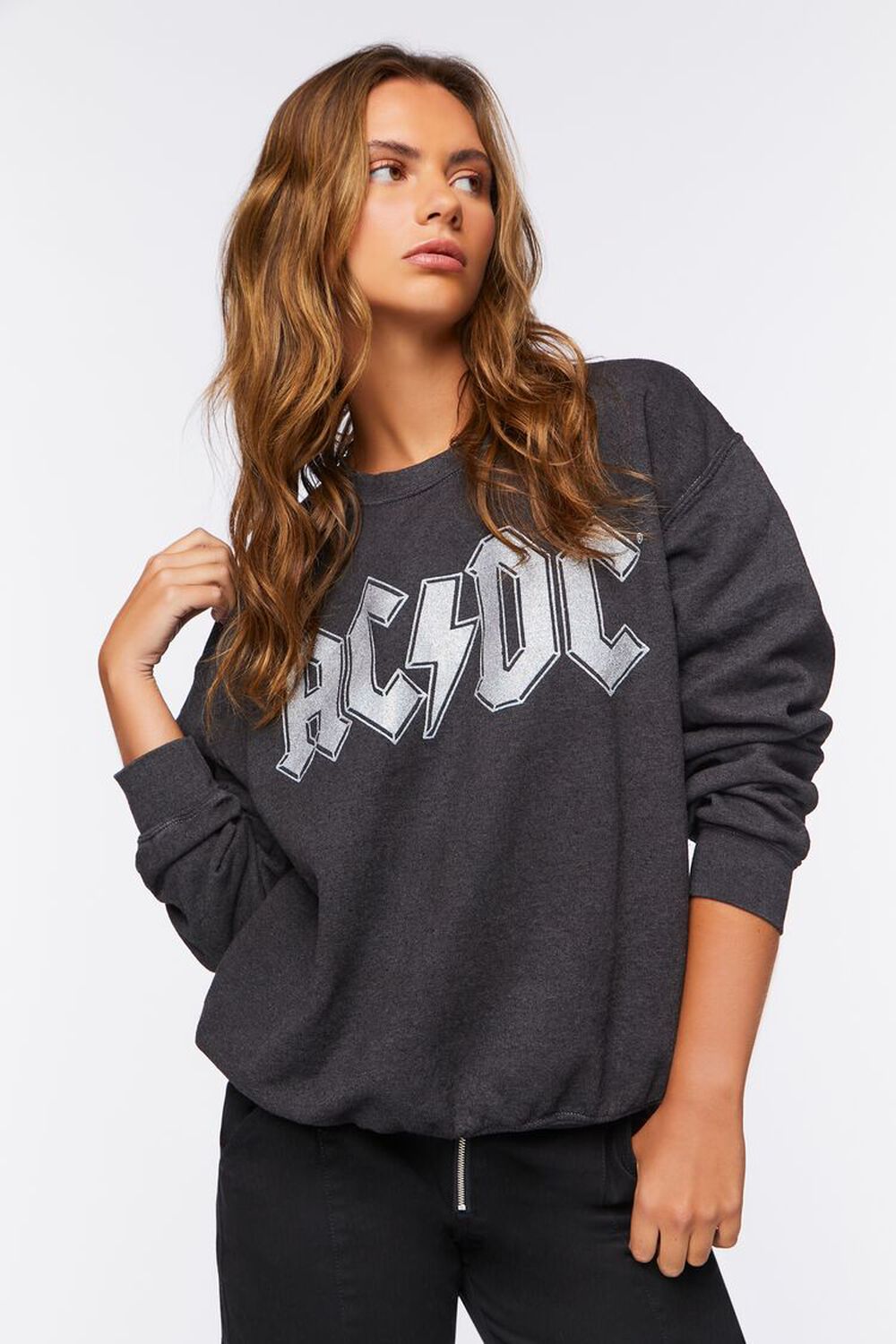 CHARCOAL/MULTI ACDC Tour Graphic Pullover, image 1