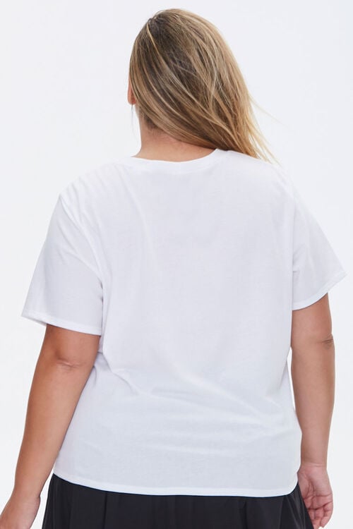 WHITE Plus Size Butterfly Graphic Tee, image 3