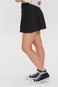 BLACK Pleated Mini Skirt, image 3