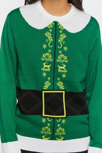 GREEN/MULTI Elf Print Sweater, image 5
