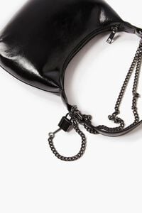 BLACK Lock & Key Baguette Shoulder Bag, image 5
