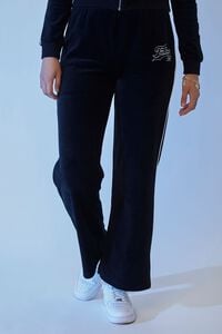 BLACK/MULTI FUBU Embroidered Sweatpants, image 2