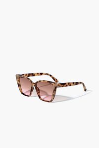 BROWN/PINK Cat-Eye Frame Sunglasses, image 2
